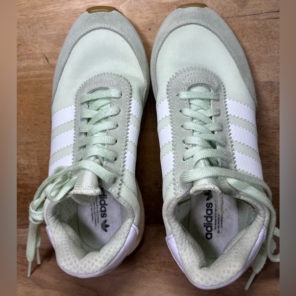 Adidas I-5923 SUEDE Womens Size 6.5 Running Shoes Sneakers Mint Green - Picture 7 of 12